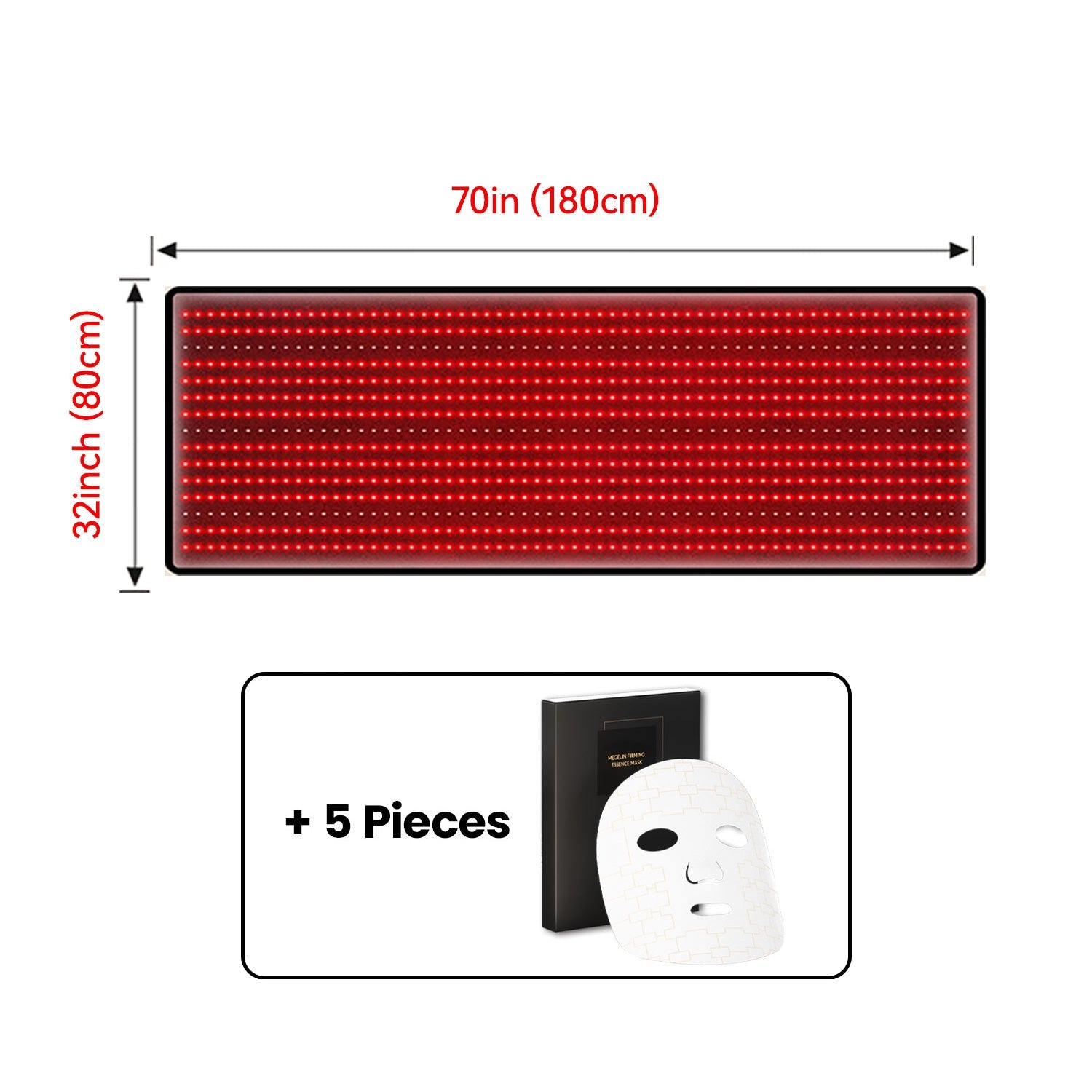 Megelin Red Infrared Light Therapy Mat for Whole Body